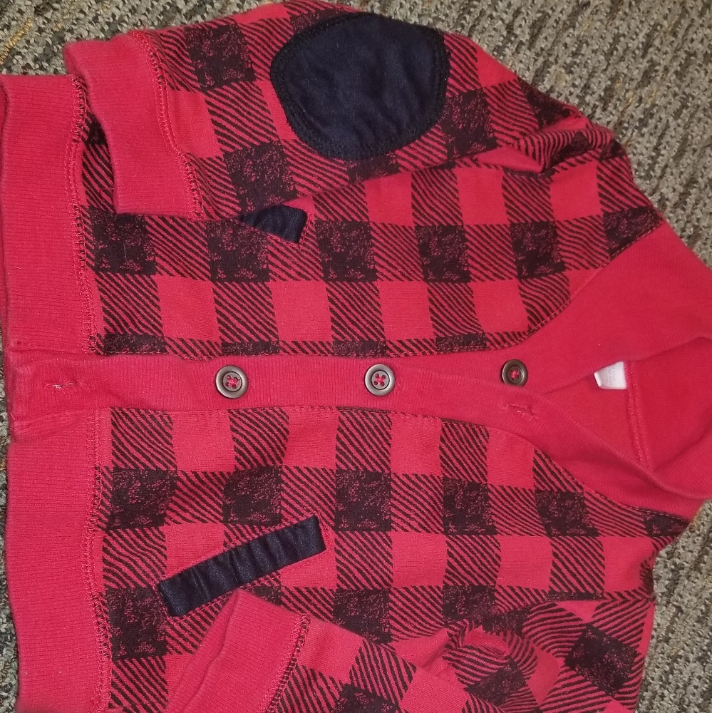 Buffalo plaid boutique brand cardigan 18-24months